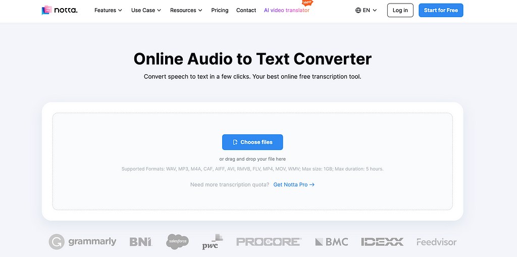 convert audio to text