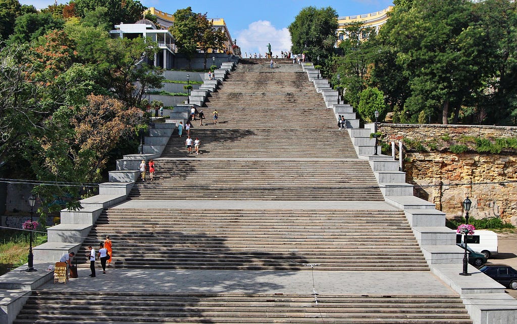The Odessa Steps as they appear today, over a hundred years after the uprising.