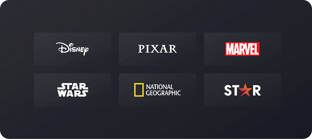An updated version of Disney’s collections, like Pixar, Marvel, Star Wars, National Geographic and STAR