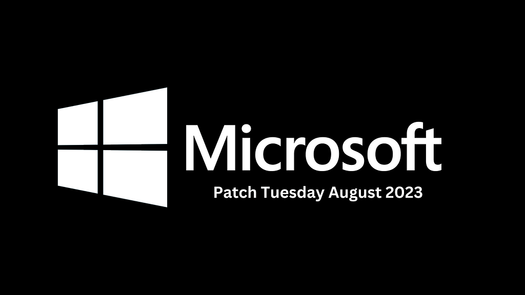 microsoft patch tuesday logo on black background