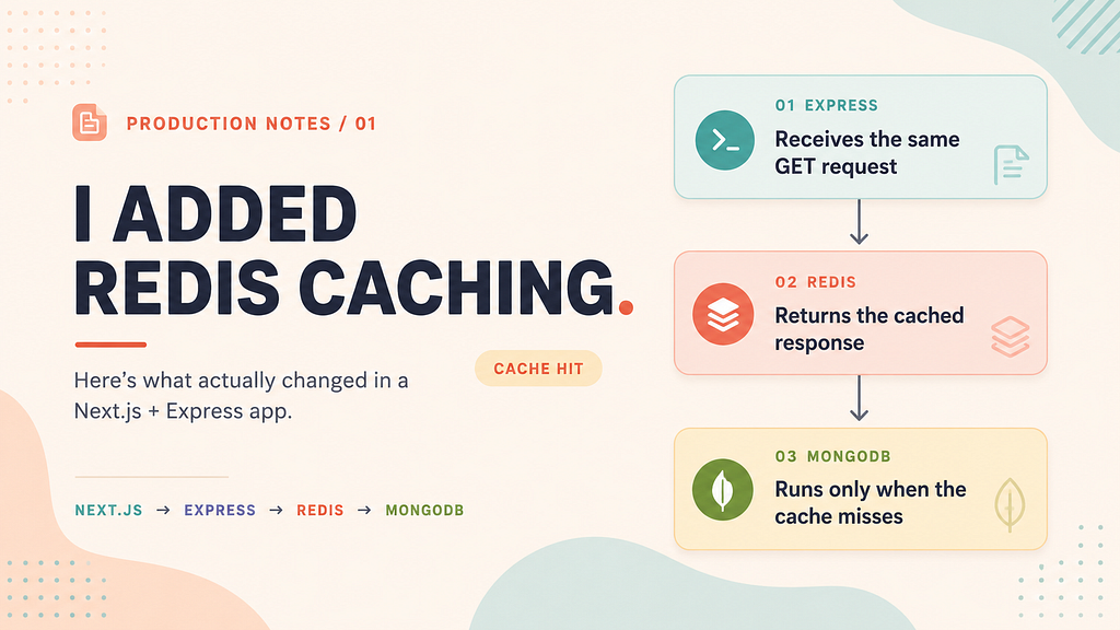 I Added Redis Caching to a Next.js + Express App. Here’s What Actually Changed