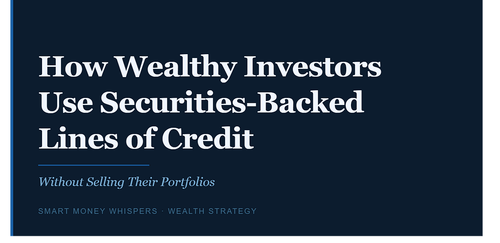 How Wealthy Investors Use Securities-Backed Lines of Credit Without Selling Their Portfolios