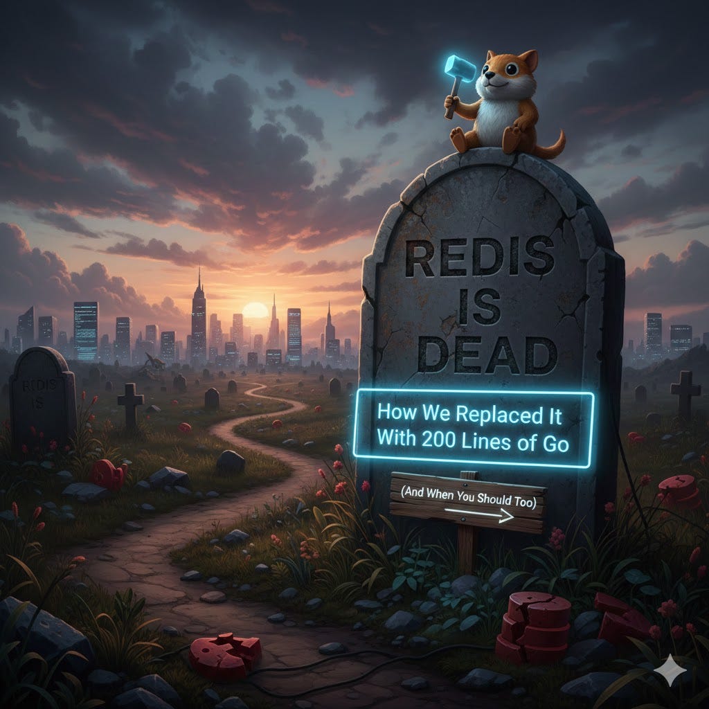 Redis Is Dead: How We Replaced It With 200 Lines of Go (And When You Should Too)