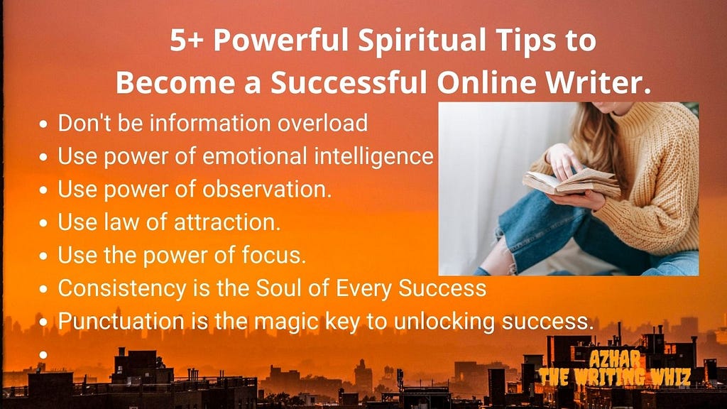 5+ Powerful Spiritual Tips to Become a Successful Online Writer
