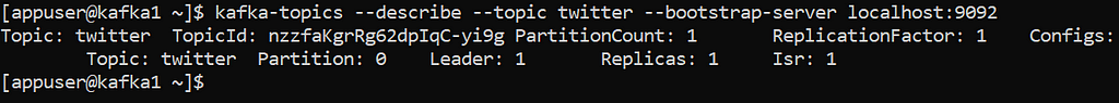 Screenshot of the description of the recently created Twitter topic