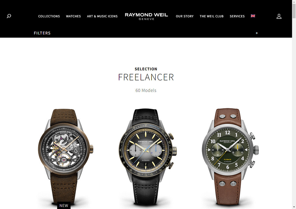 Raymond Weil Freelancer affordable watches on the official website