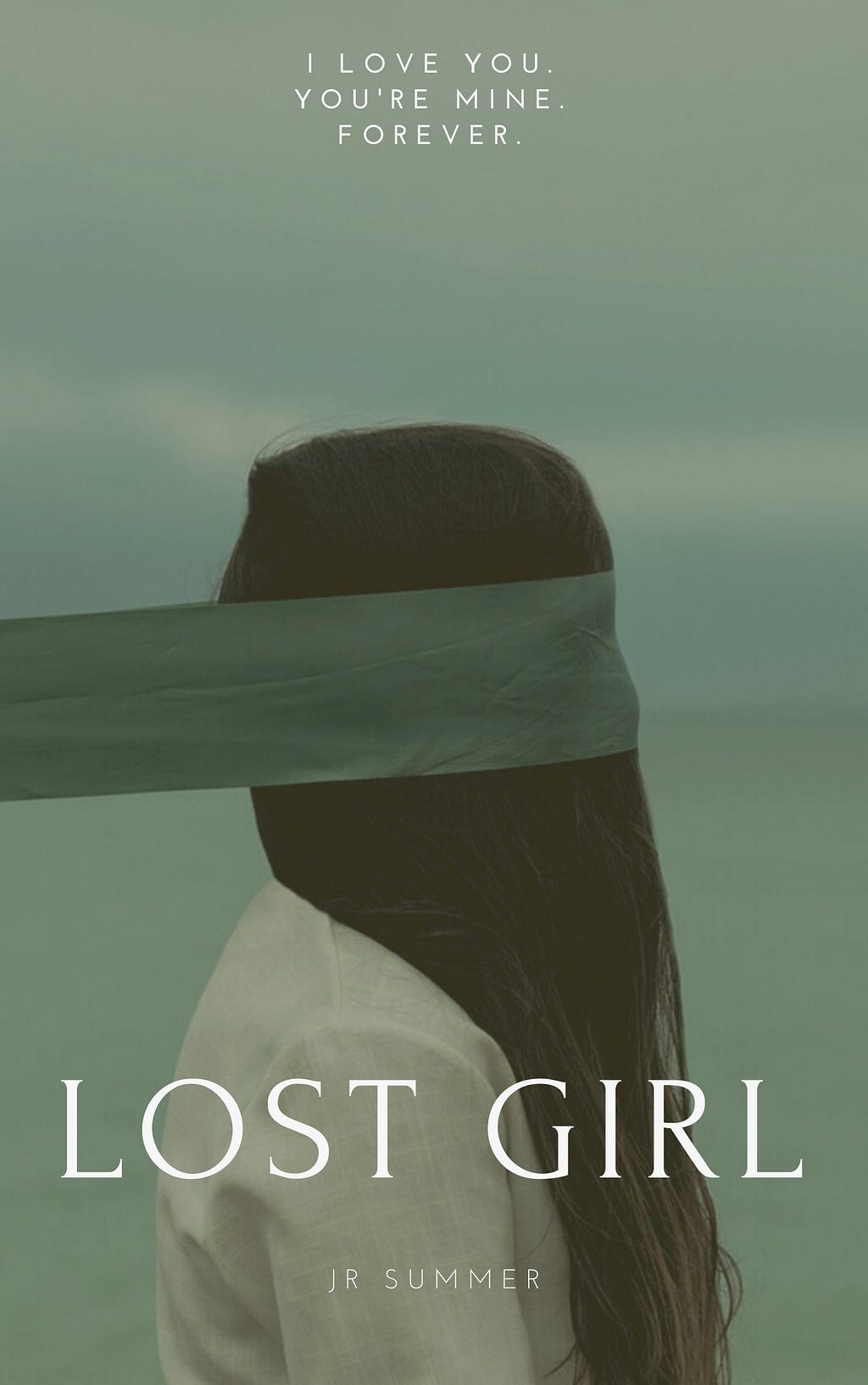 A blindfolded woman waits above text reading Lost Girls, by JR Summer.