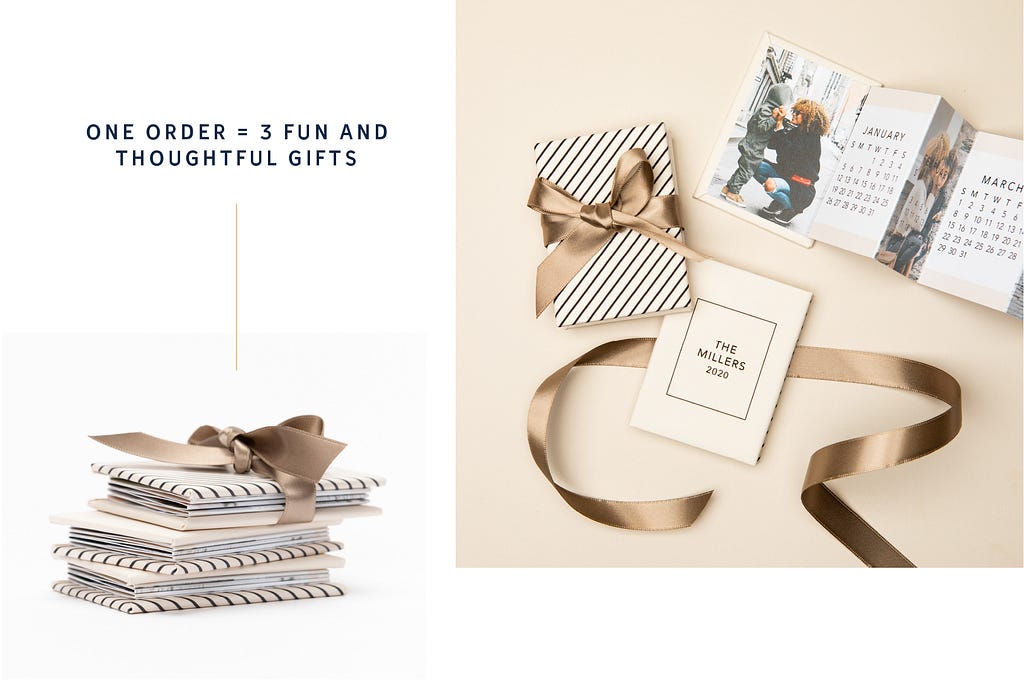 Accordion Mini Books wrapped in ribbons to create fun, thoughtful gifts.