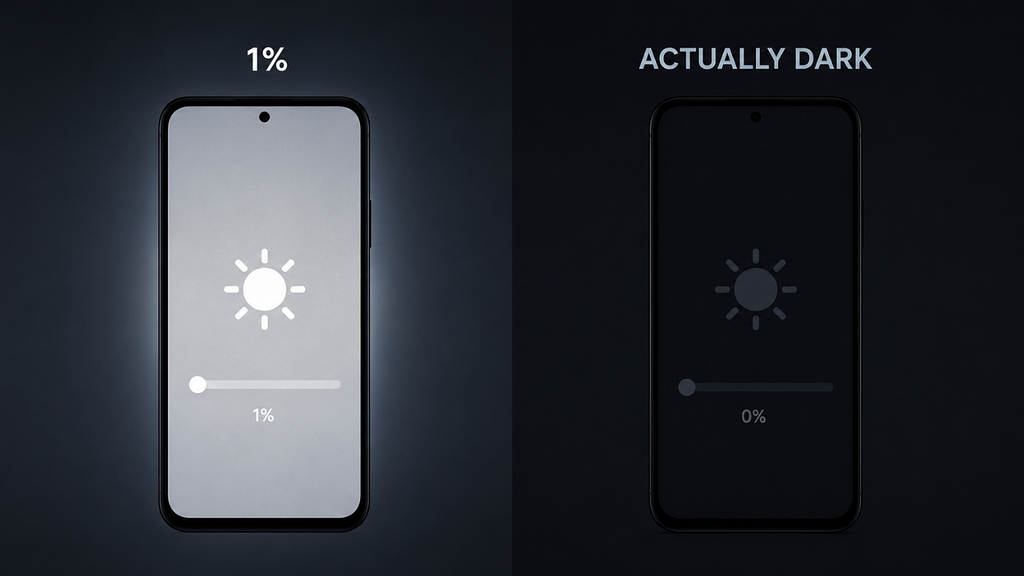 The 1% Brightness Lie: Why Your Phone Screen Is Never Actually Dim Enough