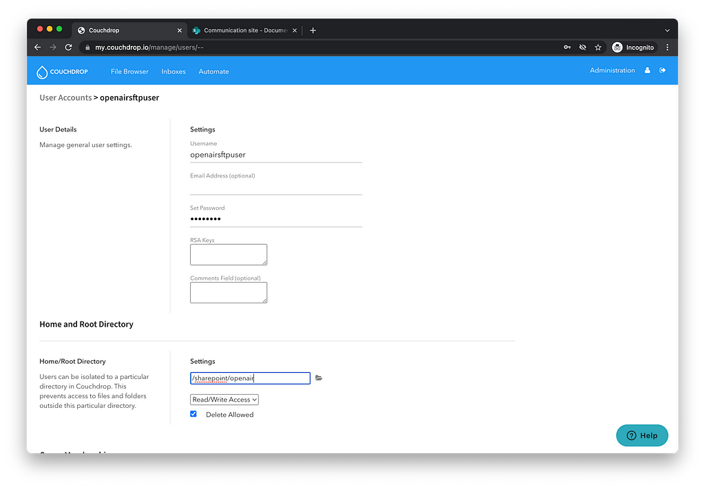 netsuite openair sftp backup cloud