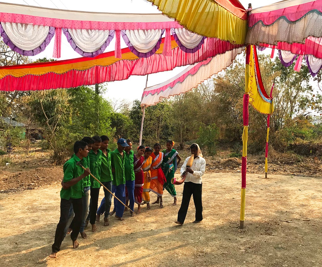 Tarpa dance, a form of tribal folk dance