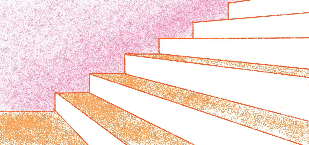 An illustration of a staircase