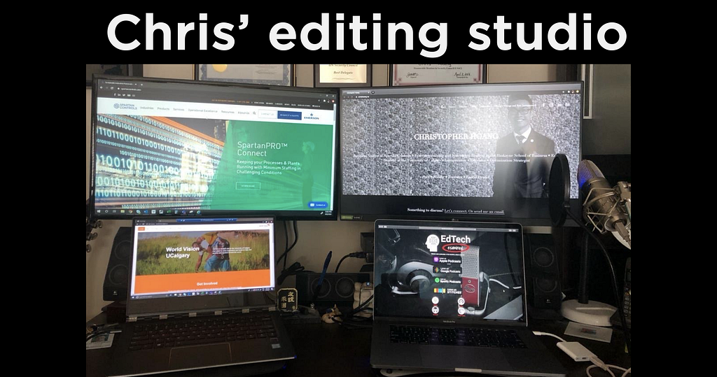 Image of Chris’ editing studio