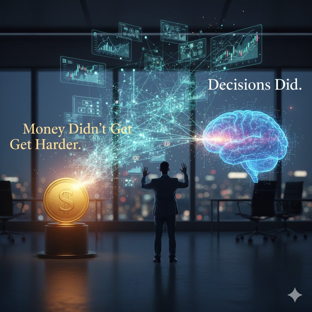 Money Didn’t Get Harder. Decisions Did.