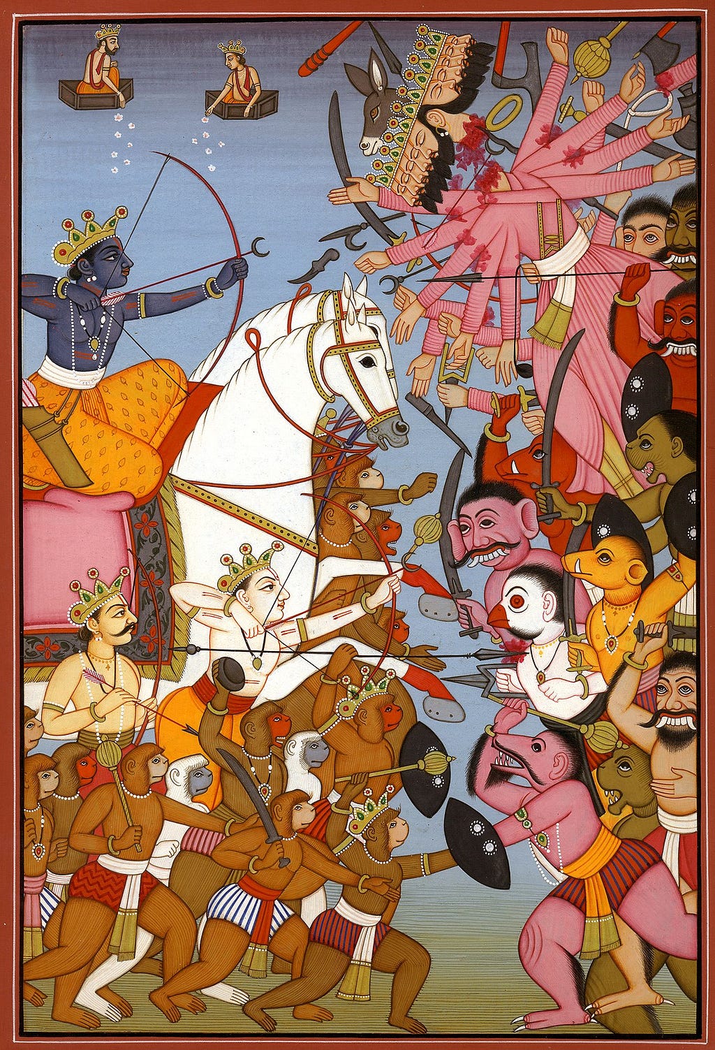 Rama Killing Ravana in the Ramayana. Arpit Sihra