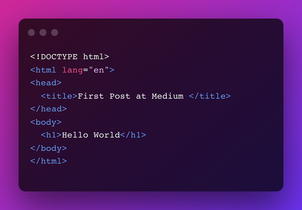 html simple code