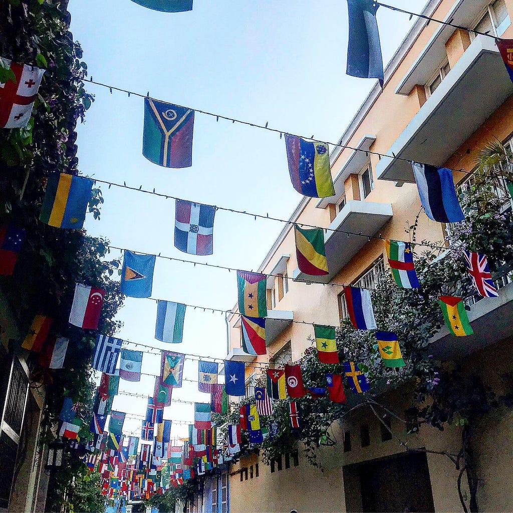 Flags from various countries