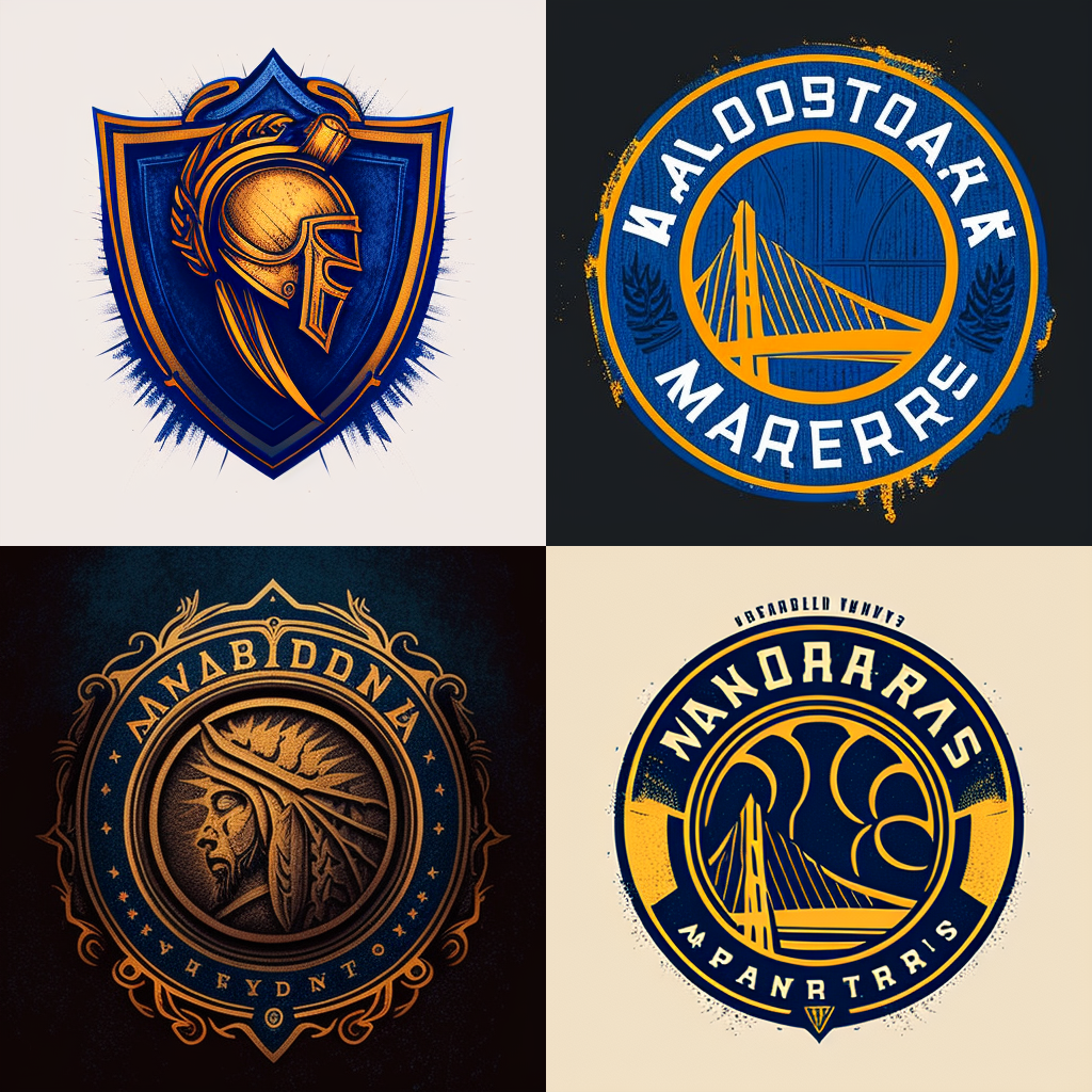 Golden State Warriors AI-generated logo set