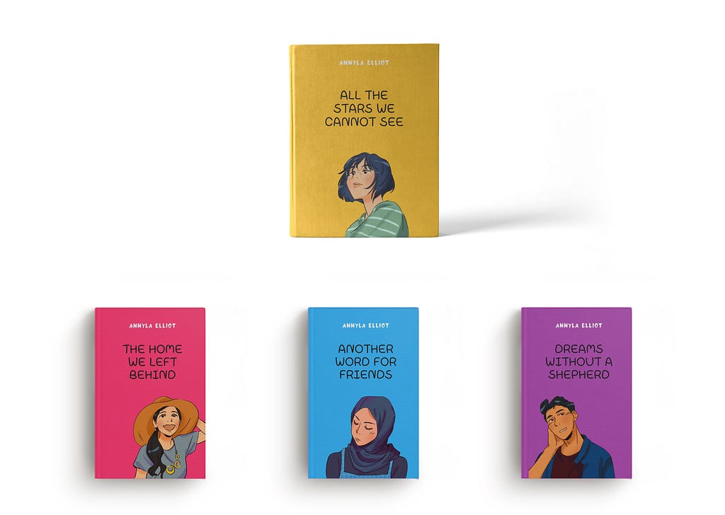 UI/UX Case Study: Author Website — Book Covers Using the Brand Colors