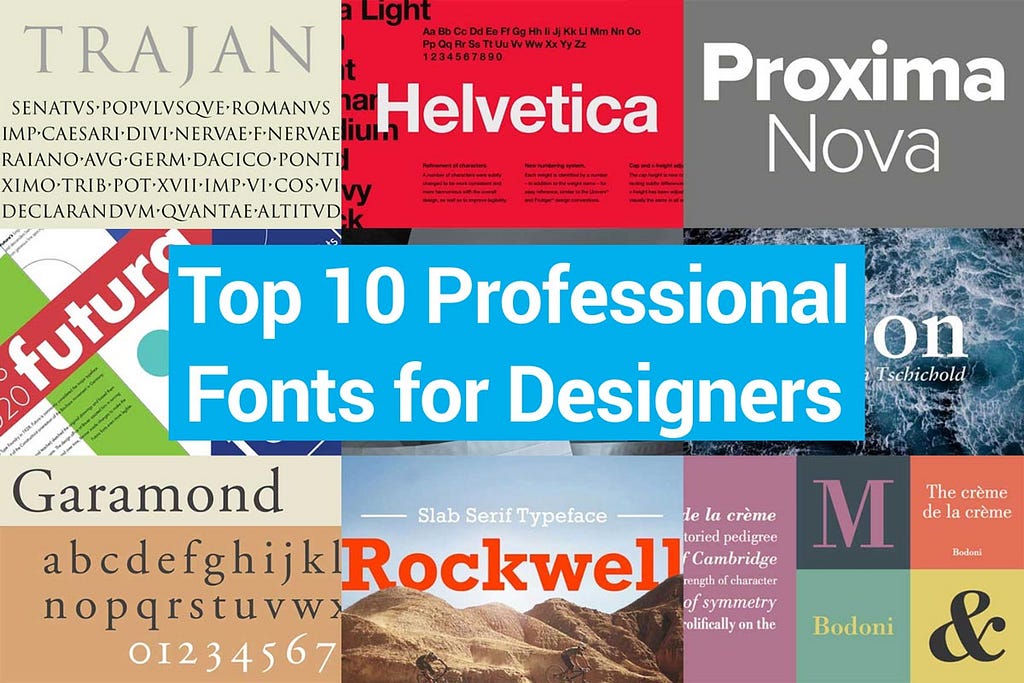 10 Best Professional Fonts for Graphic Designers