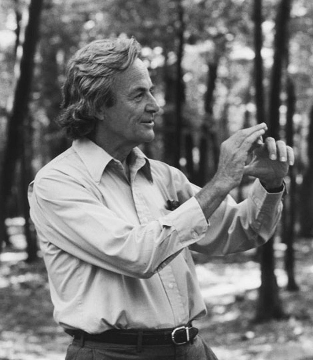 Richard Feynman at the Robert Treat Paine Estate in Waltham, Massachusetts, in 1984