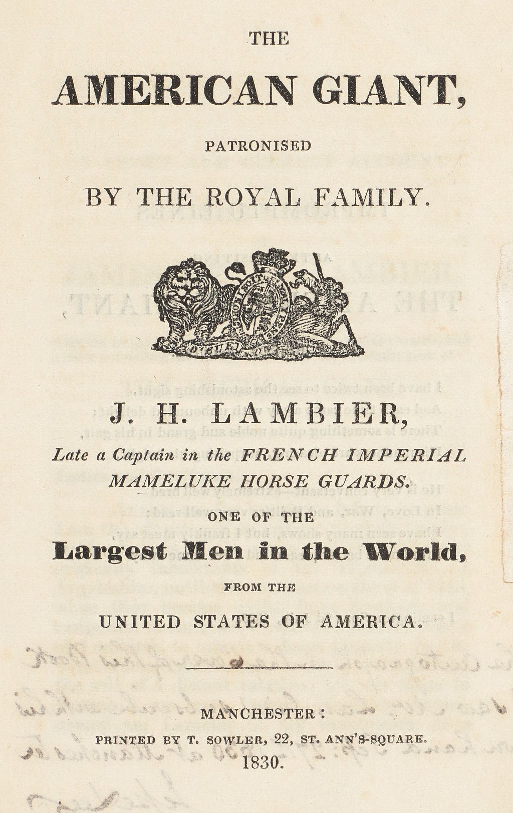 Title-page printed mainly in capitals, in a range of fonts including some in bold, with a woodcut of the Royal coat of arms.