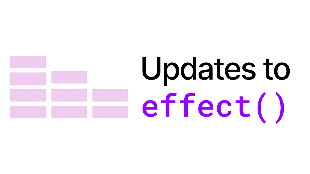 Updates to effect