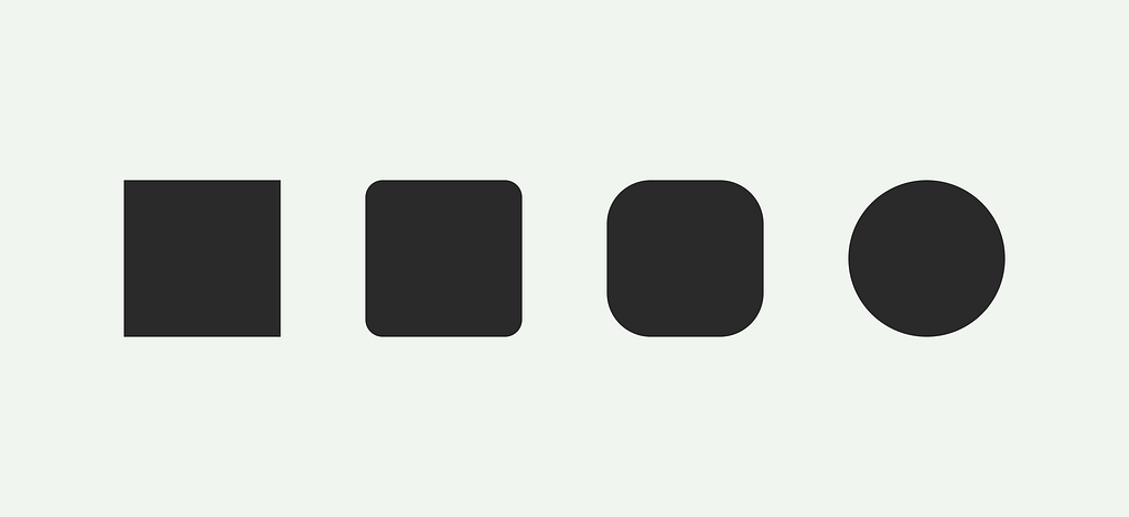 A square has its corners slowly rounded until the shape becomes a circle.
