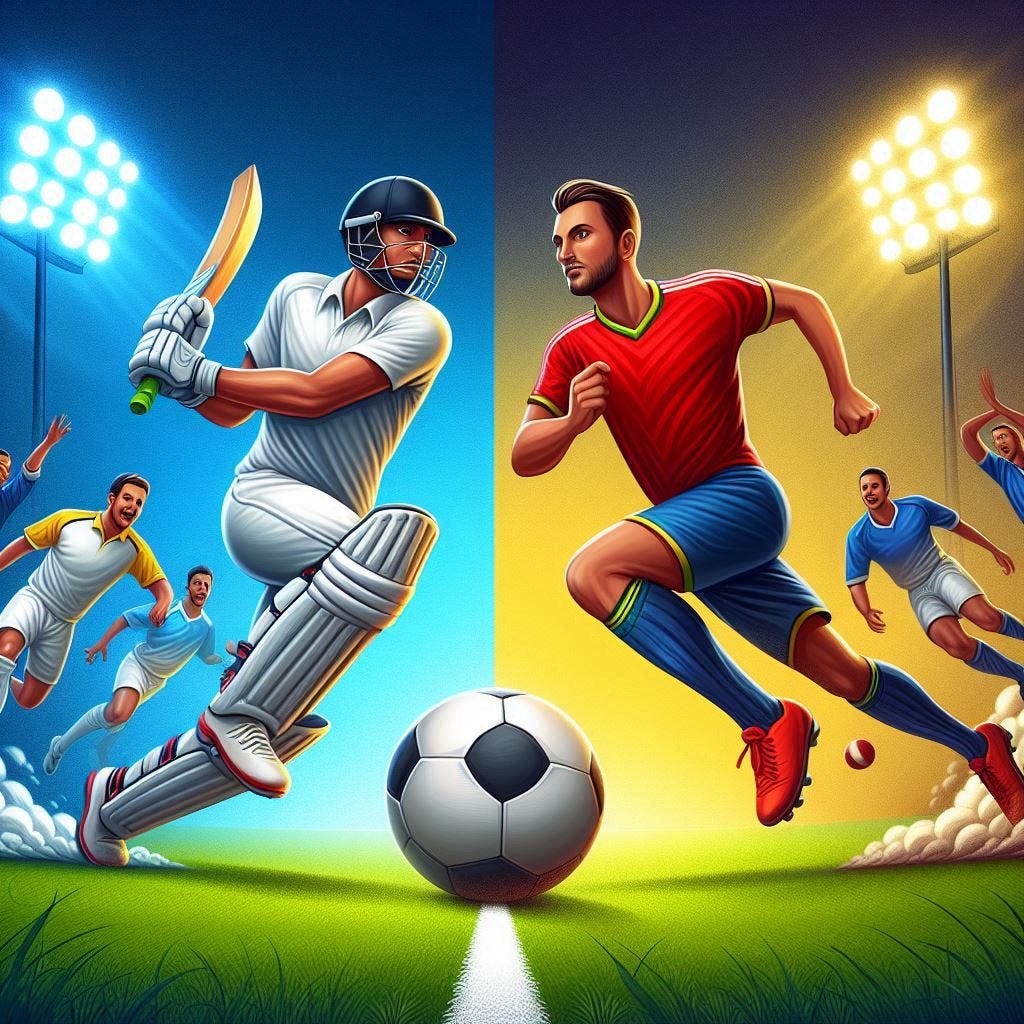 This blog post compares the rules, strategies, and cultural impact of cricket and football, two of the most popular sports in the world. Key differences include the gameplay, number of players, and cultural significance.