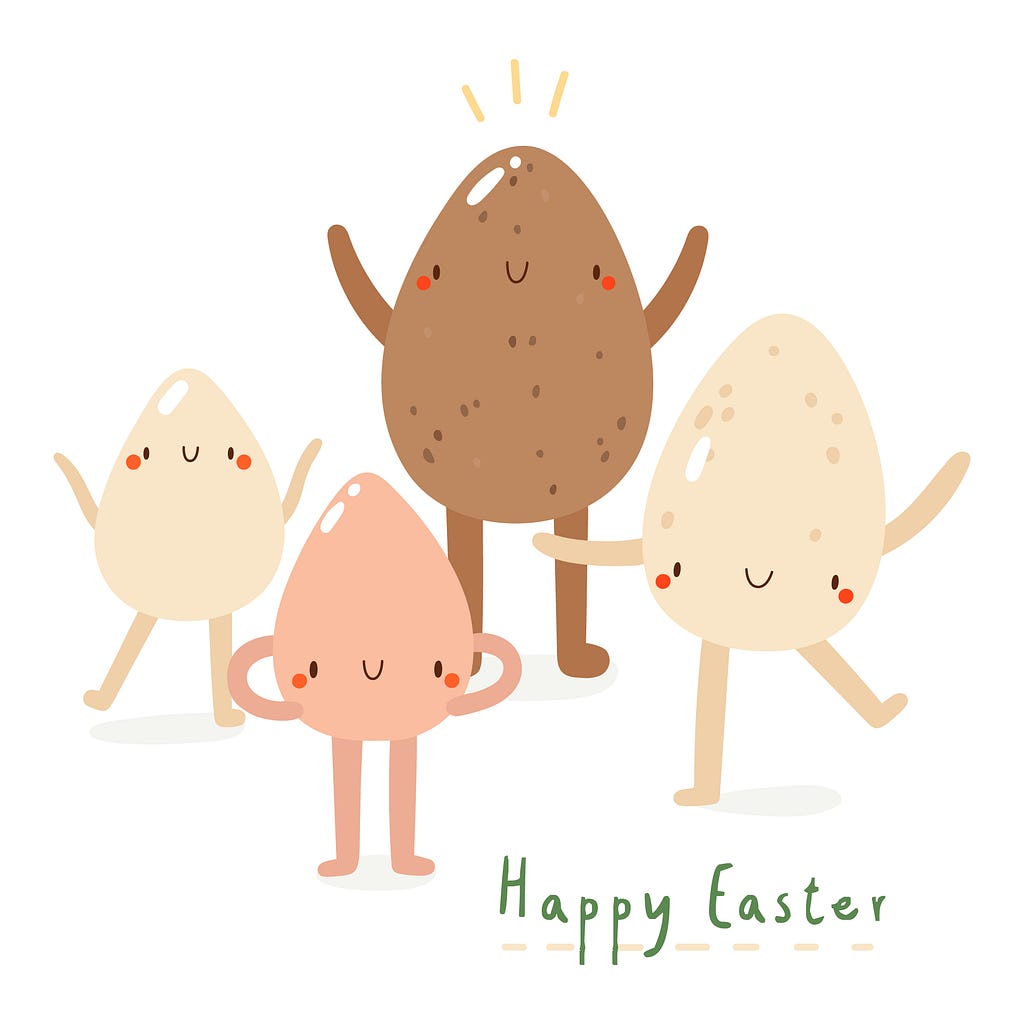 Happy Easter Eggs by Tanya Emelyanova, represented by Good Illustration