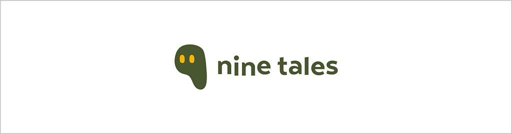 An image showing Nine Tales’ final logo, consisting of Logomark 4 and Type 1.