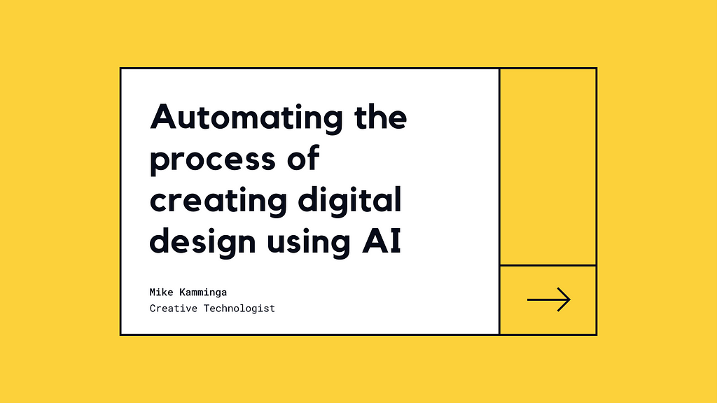 Automating the process of creating digital design using AI