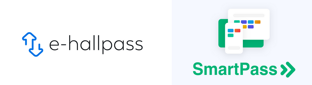 Logos for e-hallpass and SmartPass.