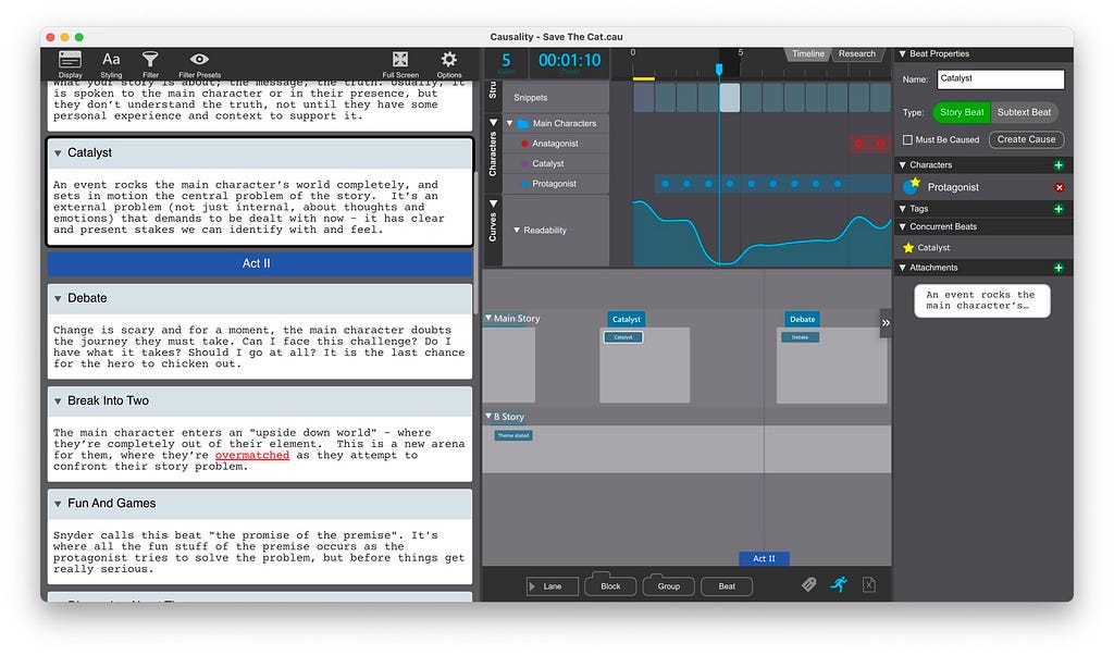 causality writing app macos