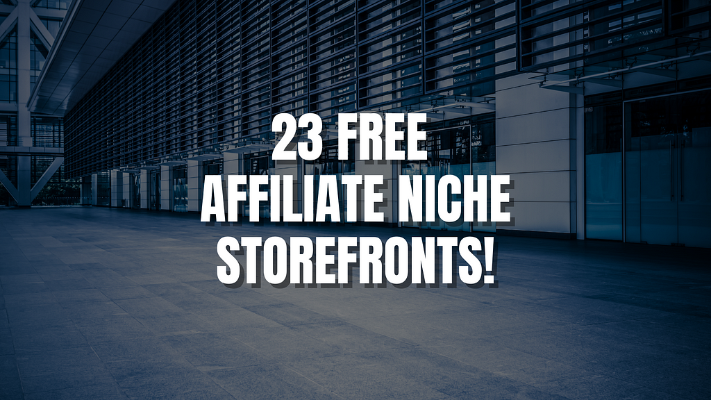 affiliate marketing storefronts with clickbank