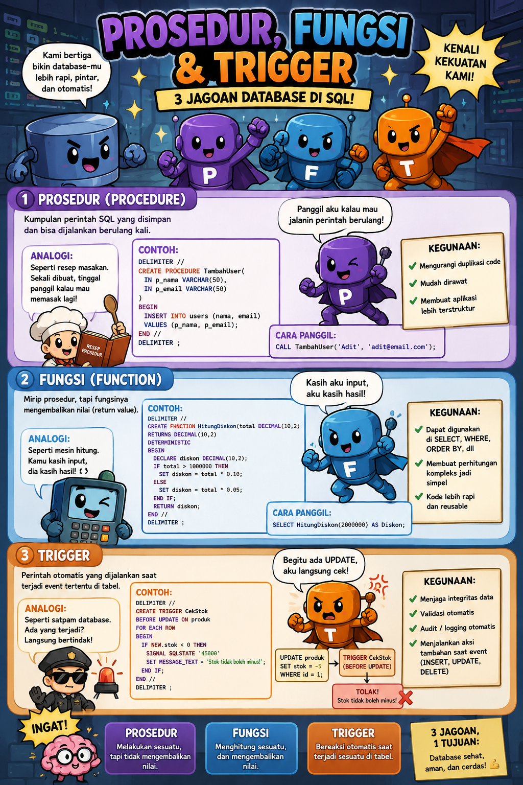 BasisData9 — Prosedur, Fungsi dan Trigger