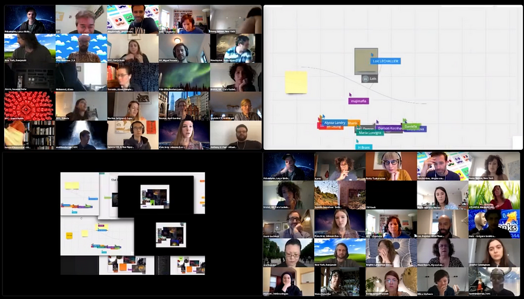A screenshot of a remote workshop as part of the From The Futures initiative
