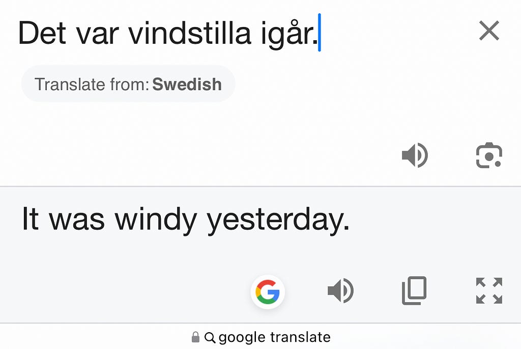 Google translation of a Swedish sentence with the adjective given the diametrically opposite meaning.