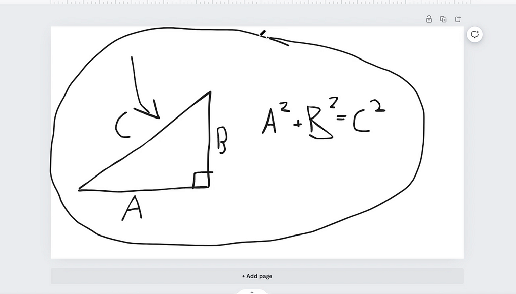 A hand-written visualization