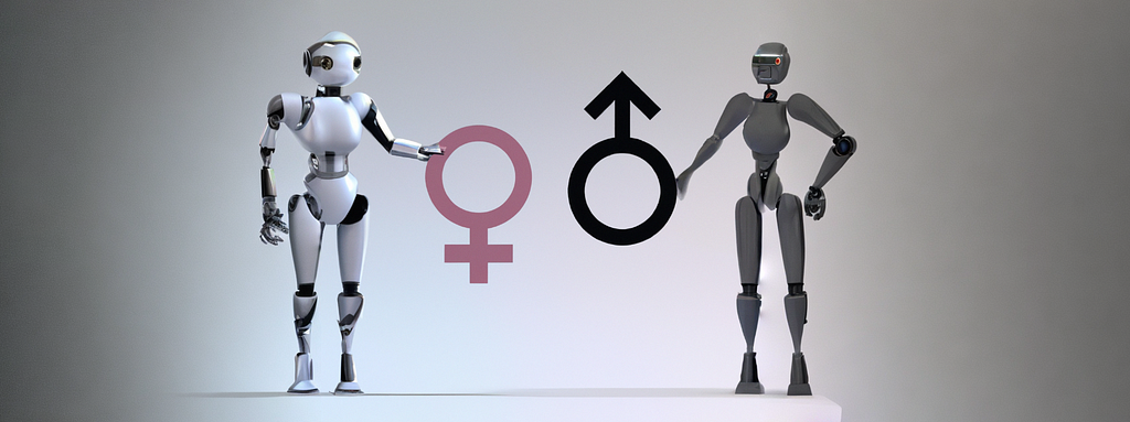 Artificial Intelligence distinguishing between males and females (DALL-E)