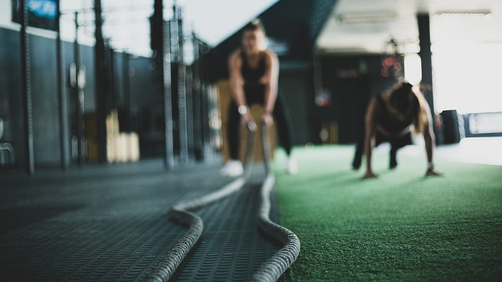 Photo of a scene from a fitness bootcamp