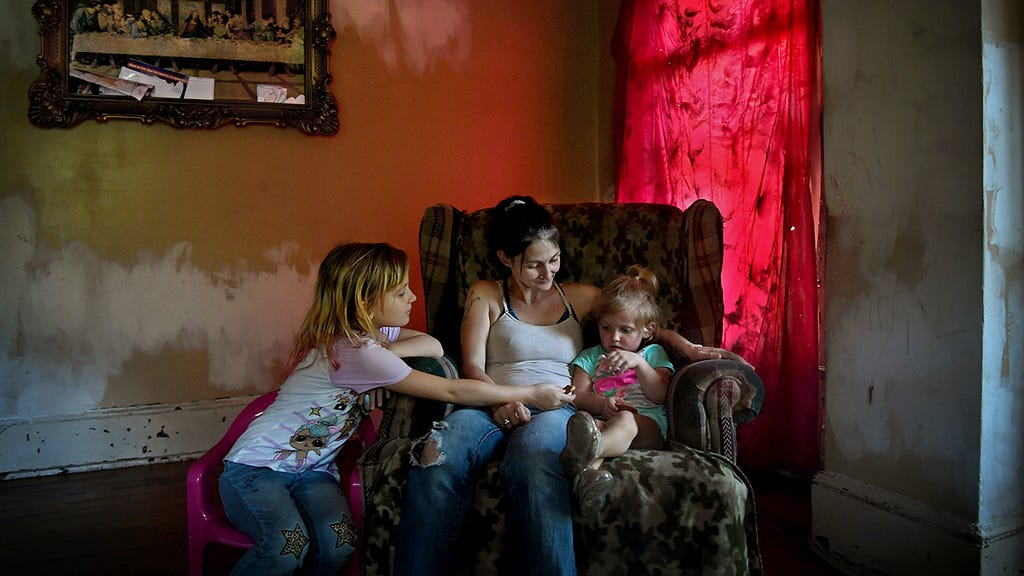 The Stanley Family at their home in Welch, West Virginia, on Sept. 9, 2019. McDowell County, West Virginia, is one of the poorest in the nation. (Michael S. Williamson/The Washington Post)