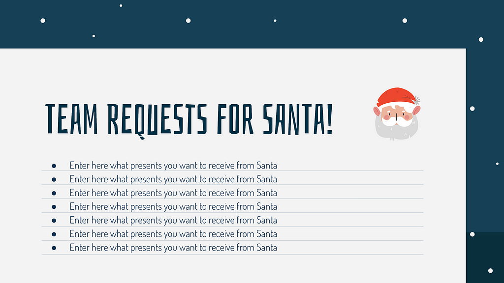 Our team wish list for Santa