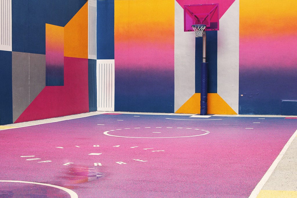 Photo of Multi Colored Basketball Court