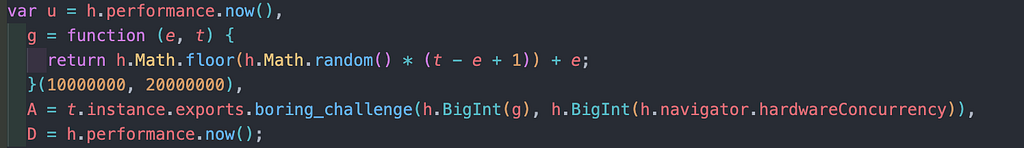 extracted call of the "boring_challenge" from original script