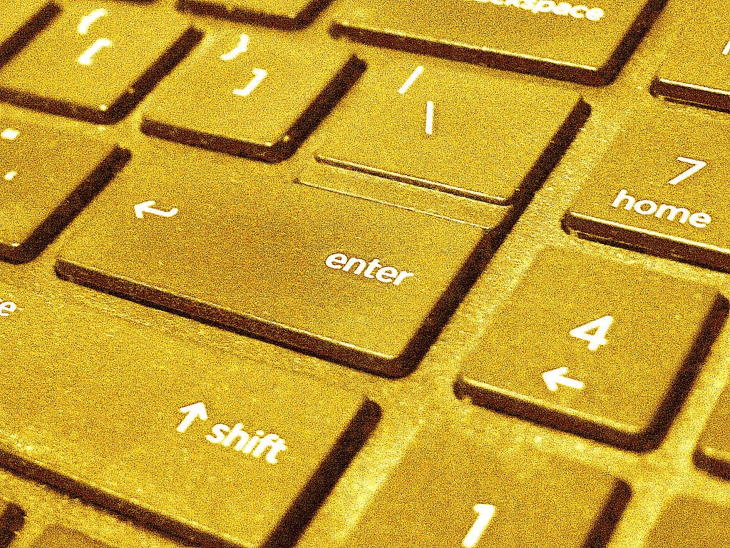 An image describing enter touch on a keyboard