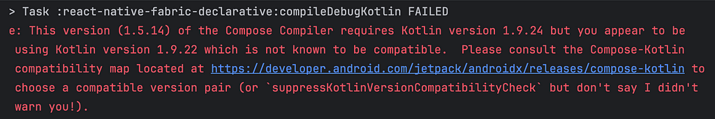 Incompatible kotlin complier error