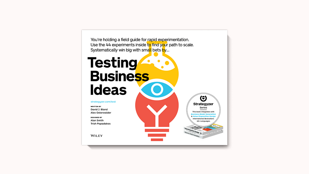 The front cover of the book David Bland’s “Testing Business Ideas