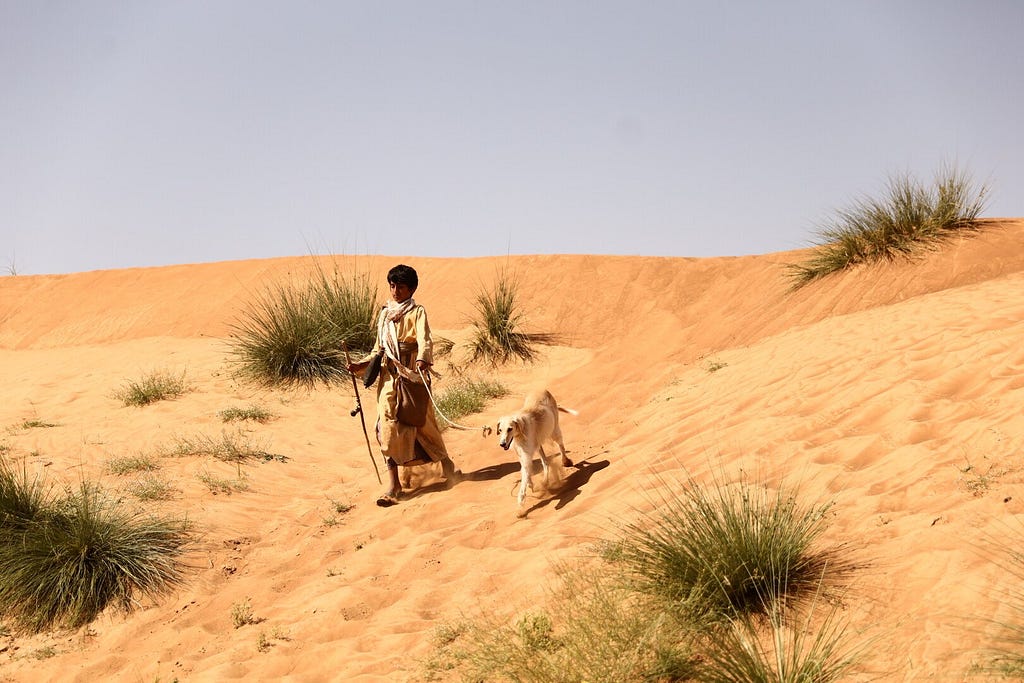 Mountain Boy film — Emirati desert