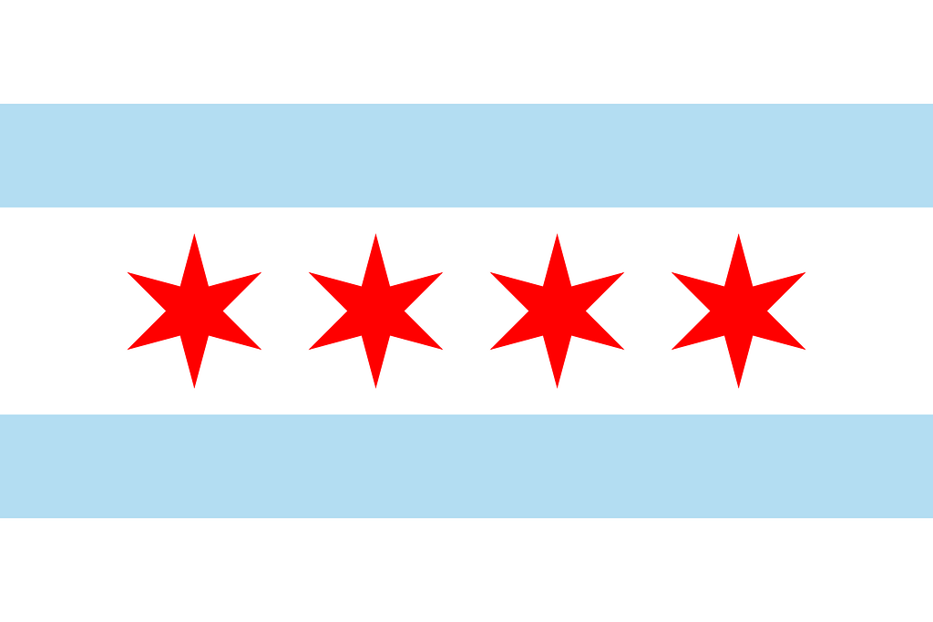 Flag of the city of Chicago